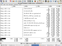 Terminal window, after Slashdot.  iftop, maxing out the alleged 1 Mbit limit
