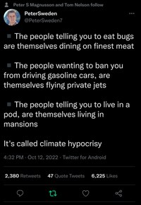 Climate hypocrisy