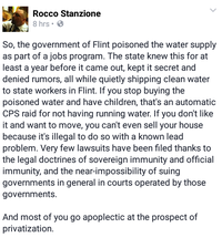 Commentary on the government of Flint poisoning its subjects
