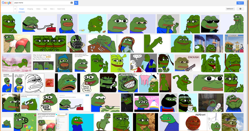 No Nazi Pepes in Google image search