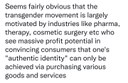 Who profits from transsexualism?