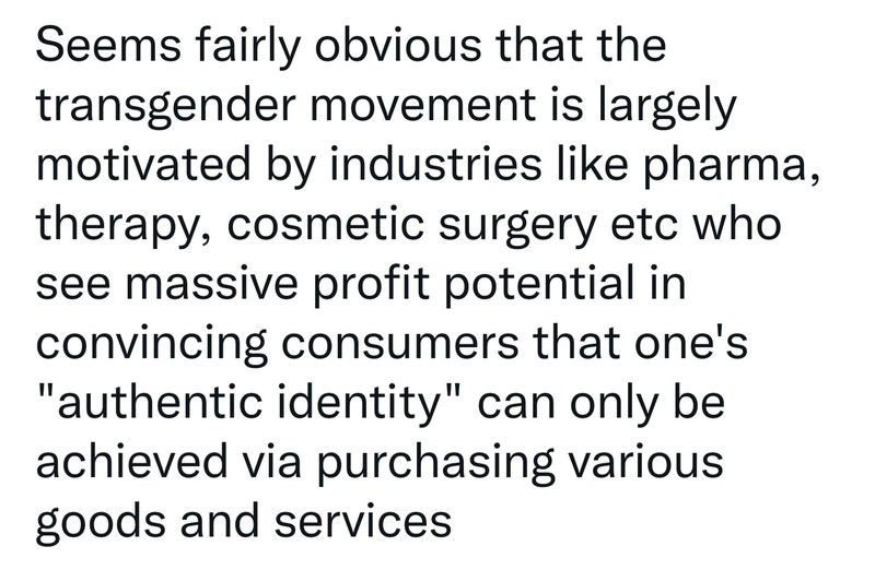 Who profits from transsexualism?