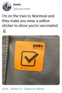 In Canada, the injected are made to carry yellow insignias