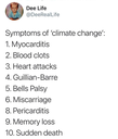 Symptoms of climate change