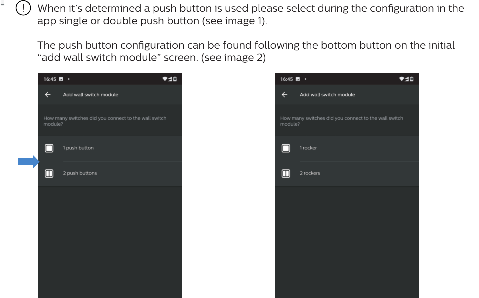 Hue wall switch module